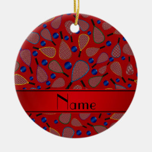Adorno De Cerámica Modelo rojo conocido personalizado del racquetball