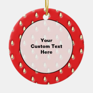 Adorno De Cerámica Modelo rojo de la fresa