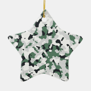 Adorno De Cerámica Modelo verde del camuflaje