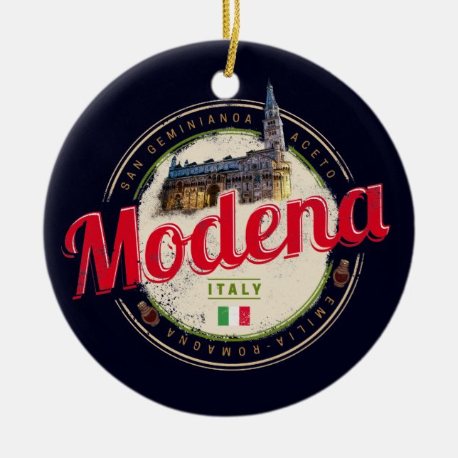 Adorno De Cerámica Modena Emilia-Romagna Balsamic Italia Souvenir (Frente)