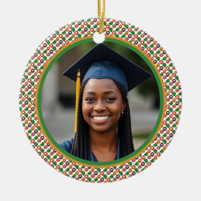 Adorno De Cerámica Modern Artistic Autumn Colorful Pattern (Frente)