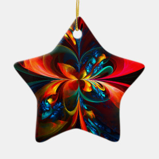 Adorno De Cerámica Modern Floral Resumen Art Naranja Patrón Azul #14