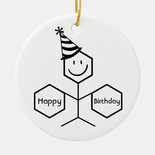 Adorno De Cerámica Modern Funny Chemist Pharmacist Birthday Chemistry (Frente)