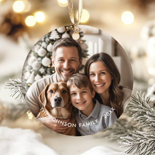 Adorno De Cerámica Moderna elegancia simple Navidades de familia foto