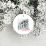 Adorno De Cerámica Moderna foto familiar vintage de Navidades mínimos<br><div class="desc">Moderno adorno de vacaciones de foto india vintage para Navidades mínimos</div>