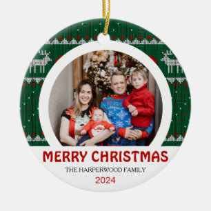 Adorno De Cerámica Moderna y elegante familia de Navidades minimalist