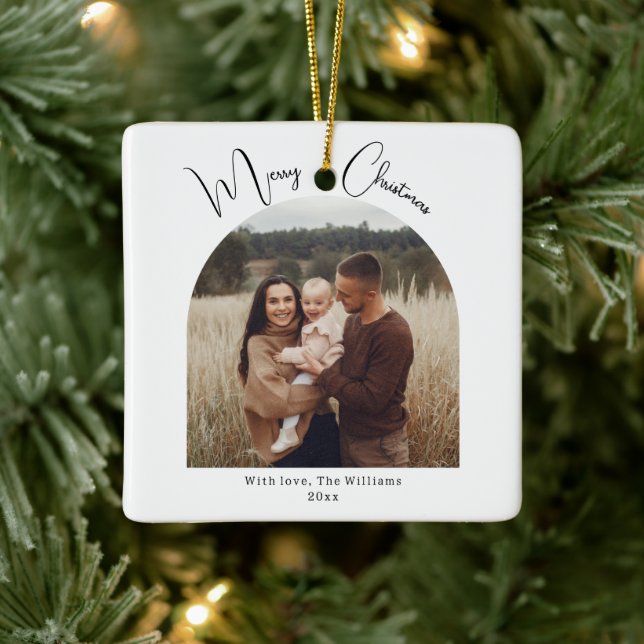 Adorno De Cerámica Moderno Boho Arch Feliz Navidad (Árbol)