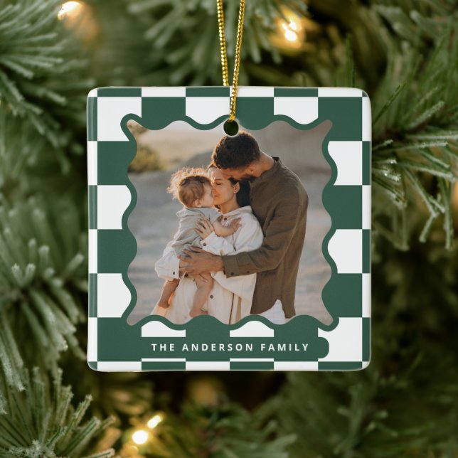 Adorno De Cerámica Moderno control de bordes ondulados mínimo Navidad (Árbol)