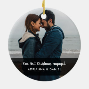 Adorno De Cerámica Moderno nuestra foto dedicada primer navidad de