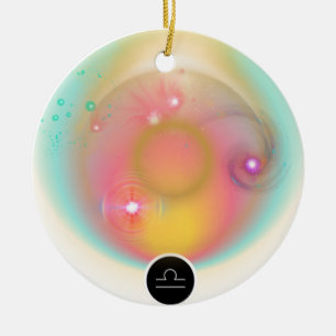 Adorno De Cerámica Moderno Rótulo Zodiac Libra Cotización Elemento Ai