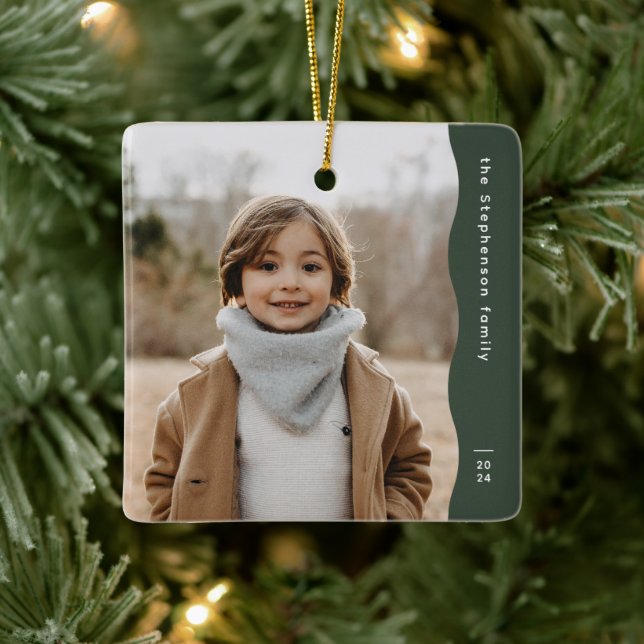 Adorno De Cerámica Moderno y moderno vacaciones de foto única (Árbol)