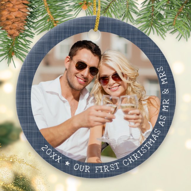 Adorno De Cerámica Modernos 2 Navidades de foto azul (Subido por el creador)