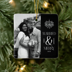 Adorno De Cerámica Modernos Navidades casados y recién casados