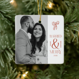Adorno De Cerámica Modernos Navidades casados y recién casados