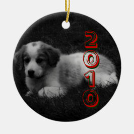Adorno De Cerámica MODIFIQUE el primer navidad de su perrito para