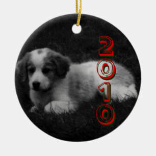 Adorno De Cerámica MODIFIQUE el primer navidad de su perrito para