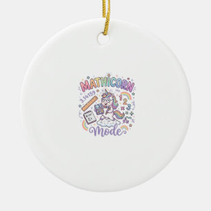 Adorno De Cerámica Modo Unicornio Mathicorn Tipografía Adorable Diseñ