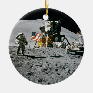 Adorno De Cerámica Módulo lunar Apolo 15 Luna Landing Nasa 1971