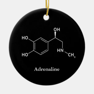 Adorno De Cerámica Molécula de adrenalina epinefrina Química