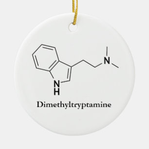 Adorno De Cerámica Molécula de DMT Dimetiltriptamina Química Fría