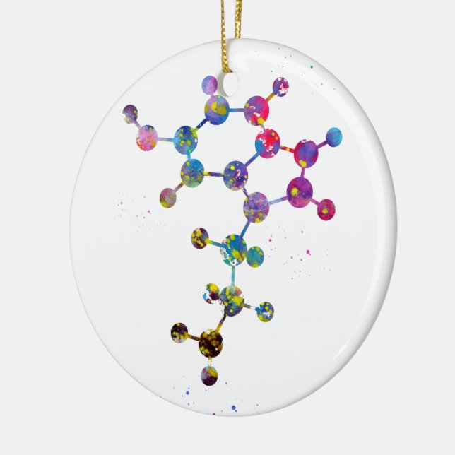 Adorno De Cerámica Molécula de Serotonina (Izquierda)
