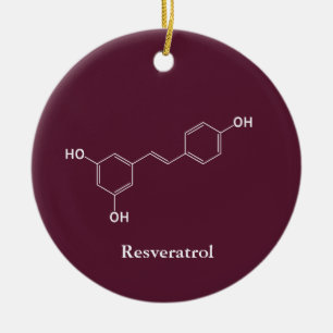 Adorno De Cerámica Molécula de vino de resveratrol Química Ciencia