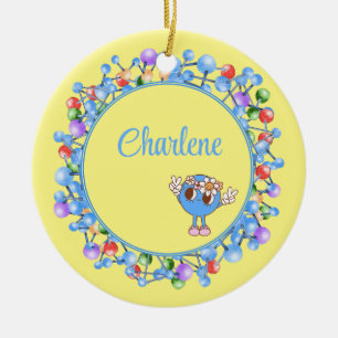 Adorno De Cerámica Moléculas Personalizadas Partículas Paz Átomo