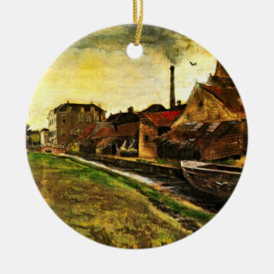 Adorno De Cerámica Molino de hierro en La Haya de Vincent van Gogh