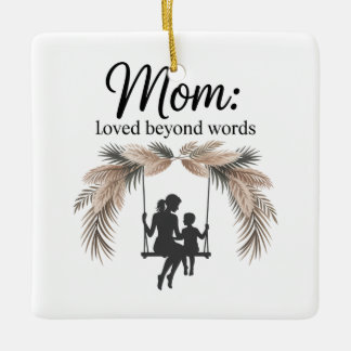 Adorno De Cerámica Mom Loved Beyond Words