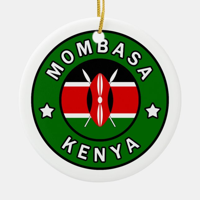 Adorno De Cerámica Mombasa Kenia (Frente)