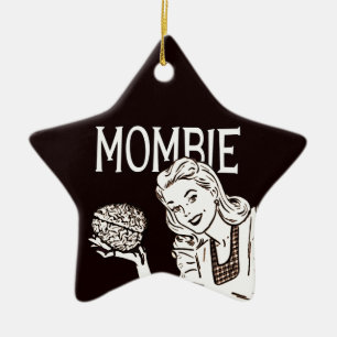 Adorno De Cerámica Mombie Retro Zombie