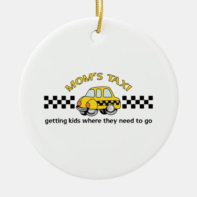 ADORNO DE CERÁMICA MOMS TAXI (Frente)
