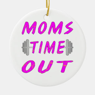 Adorno De Cerámica Moms Time Out Barbell