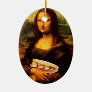 Adorno De Cerámica Mona Lisa ama a Paninis