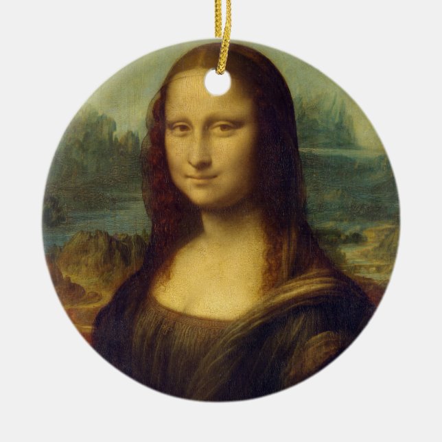 Adorno De Cerámica Mona Lisa by Leonardo Da Vinci (Frente)