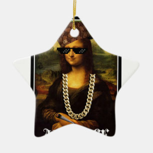 Adorno De Cerámica Mona Lisa Thug Life Art Life