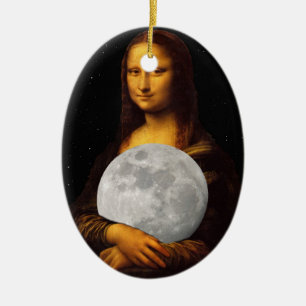 Adorno De Cerámica Mona Moona Lisa