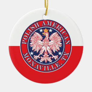 Adorno De Cerámica Monaville Texas Águila Polaca Americana