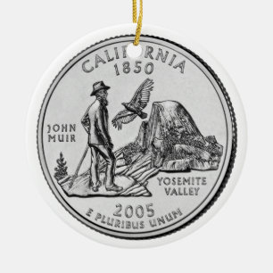 Adorno De Cerámica Moneda de curso conmemorativa de California