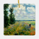 Adorno De Cerámica Monet - Campo de amapola, Argenteuil<br><div class="desc">Poppy Field,  Argenteuil - Fina de arte del artista impresionista francés Claude Monet</div>