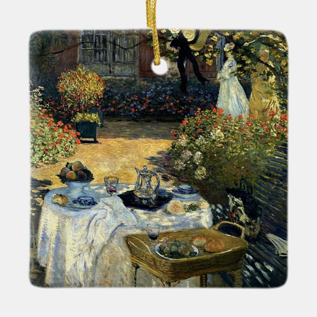 Adorno De Cerámica Monet - El almuerzo (Anverso)