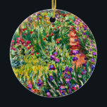 Adorno De Cerámica Monet - El jardín de Iris en Giverny<br><div class="desc">El famoso cuadro de Claude Monet,  The Iris Garden at Giverny.</div>
