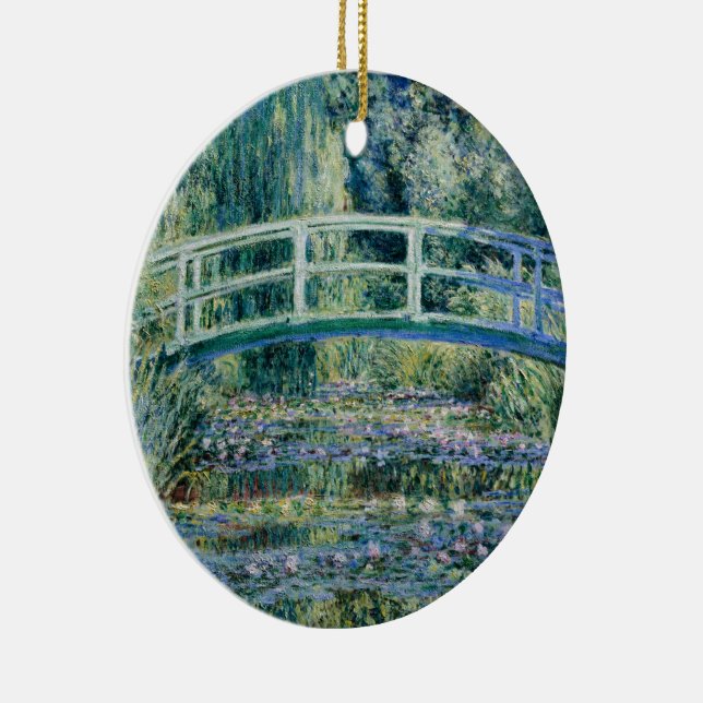 Adorno De Cerámica Monet - Lilis de agua y puente japonés (Derecha)