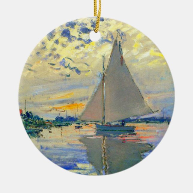 Adorno De Cerámica Monet Sailboat en Le Petit-Gennevilliers (Frente)