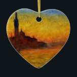 Adorno De Cerámica Monet Sunset Venecia Colorido Impresionismo Arte<br><div class="desc">Monet Sunset - Claude Monet Sunset in Venice Vintage Impresionist Painting San Giorgio Maggiore al Crepuscolo, o San Giorgio Maggiore at Dusk es una de las pinturas del artista Claude Monet, de la puesta de sol más fabulosa de Venecia. Este es un famoso cuadro impresionista pintado por Claude Monet en...</div>