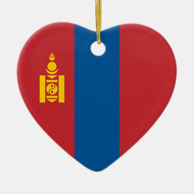 Adorno De Cerámica Mongolia - bandera mongol (Frente)