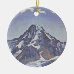 Adorno De Cerámica Monje Monje Con Nubes (Ferdinand Hodler)