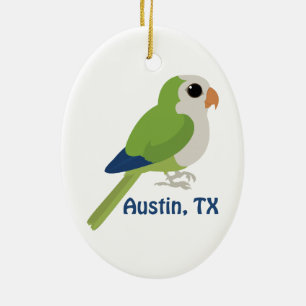 Adorno De Cerámica Monk Parakeet - Austin, Texas