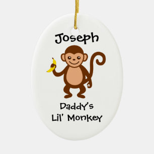 Adorno De Cerámica Mono de Daddys Lil