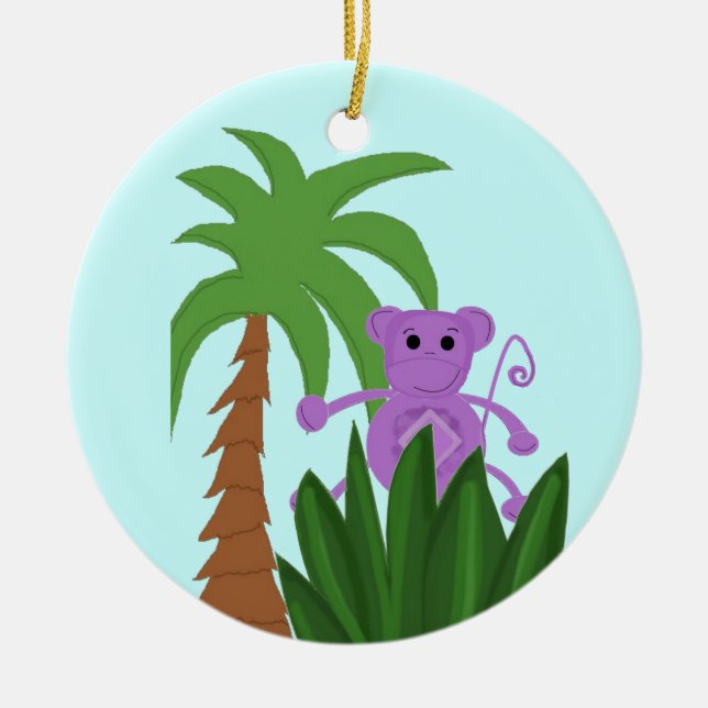 Adorno De Cerámica Mono de la jungla (Frente)